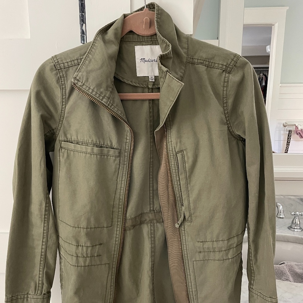 Madewell lightweight green jacket